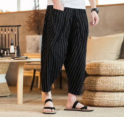 Harem Pants, Baggy Pants, Casual Lantern Cropped Trousers
