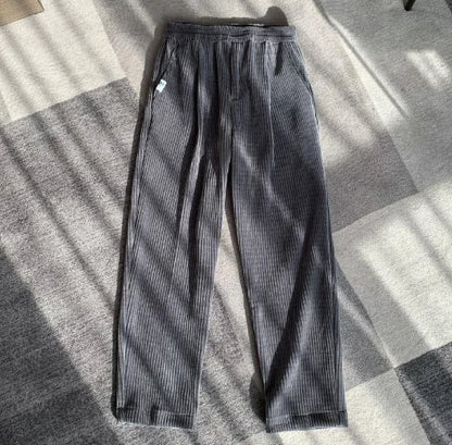 Men's Korean Style Corduroy Wide-Leg Casual Pants