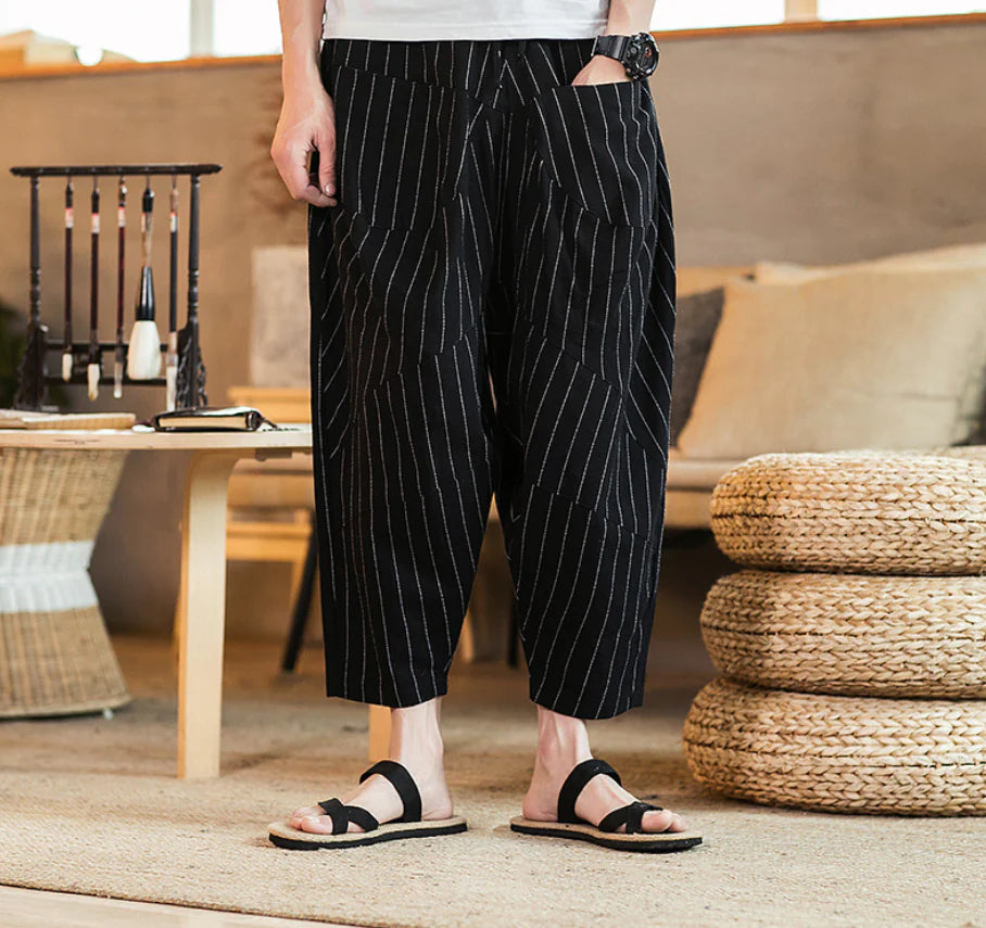 Harem Pants, Baggy Pants, Casual Lantern Cropped Trousers