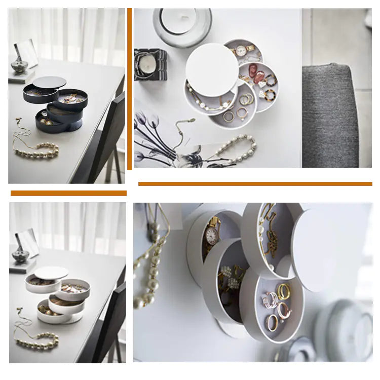 Rotating Storage Box for Jewelry and Accessories