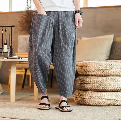 Harem Pants, Baggy Pants, Casual Lantern Cropped Trousers