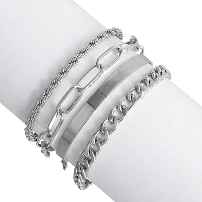 B1136 Women's Fashionable Gold Chunky Chain Bracelet