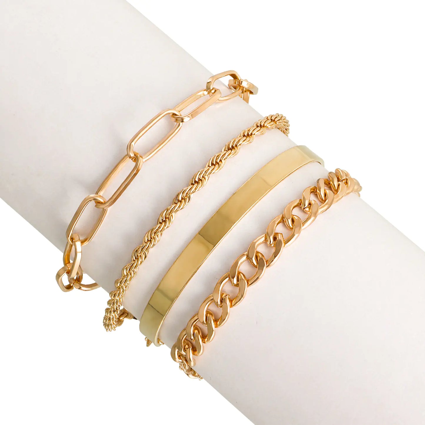 B1136 Women's Fashionable Gold Chunky Chain Bracelet