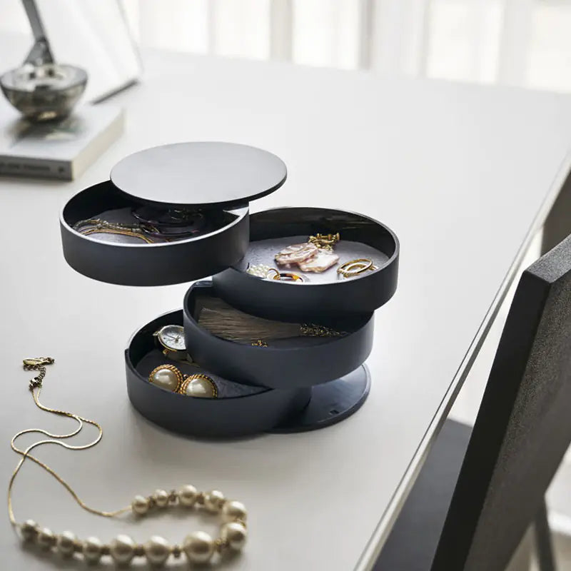 Rotating Storage Box for Jewelry and Accessories