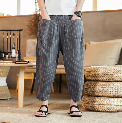 Harem Pants, Baggy Pants, Casual Lantern Cropped Trousers